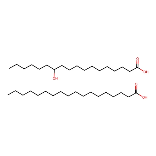 12-Hydroxyoctadecanoic acid--octadecanoic acid (1/1) structure
