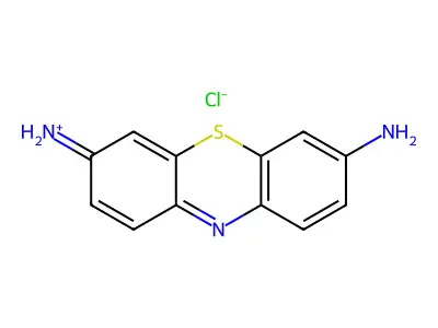 3-Imino-3H-phenothiazin-7-amine-hydrogen chloride (1:1) structure