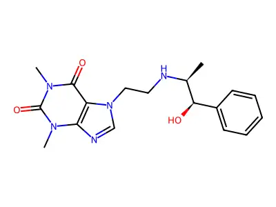 Norephendrinetheophylline structure