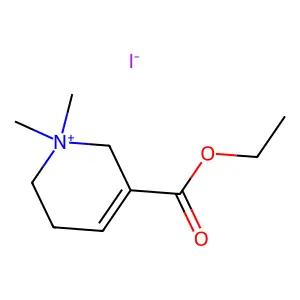 5-(Ethoxycarbonyl)-1,1-dimethyl-1,2,3,6-tetrahydropyridin-1-ium iodide structure