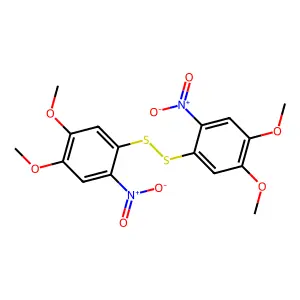 Disulfide, bis(4,5-dimethoxy-2-nitrophenyl) structure