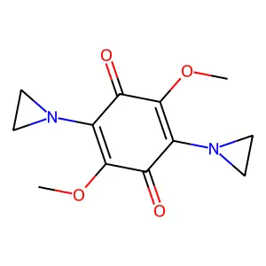 2,5-Bis(aziridin-1-yl)-3,6-dimethoxycyclohexa-2,5-diene-1,4-dione structure