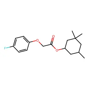 Acetic acid, (4-fluorophenoxy)-, 3,3,5-trimethylcyclohexyl ester structure