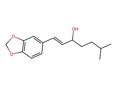6-Methyl-1-(3,4-methylenedioxyphenyl)-1-hepten-3-ol structure