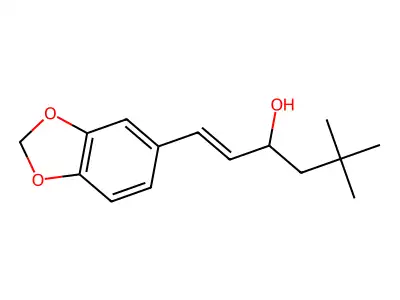 5,5-Dimethyl-1-(1,3-benzodioxol-5-yl)-1-hexen-3-ol structure