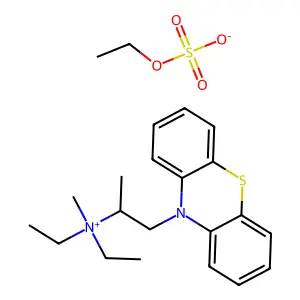 N,N-Diethyl-N-methyl-1-(10H-phenothiazin-10-yl)propan-2-aminium ethyl sulfate structure