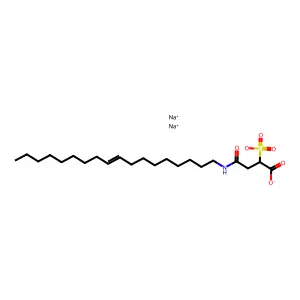 Butanoic acid, 4-[(9Z)-9-octadecenylamino]-4-oxosulfo-, disodium salt structure