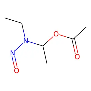N(alpha)-acetoxyethyl-N-ethylnitrosamine structure