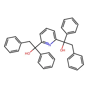 1,1'-(Pyridine-2,6-diyl)bis(1,2-diphenylethan-1-ol) structure