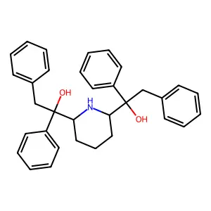 1,1'-(Piperidine-2,6-diyl)bis(1,2-diphenylethan-1-ol) structure