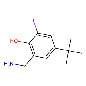 2-Aminomethyl-4-t-butyl-6-iodophenol structure
