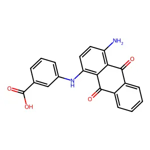 Benzoic acid, 3-((4-amino-9,10-dihydro-9,10-dioxo-1-anthracenyl)amino)- structure