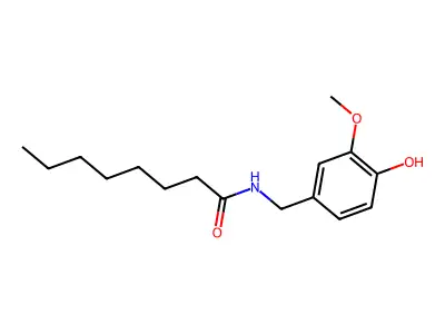 4-hydroxy-3-methoxy-N-octylbenzamide structure