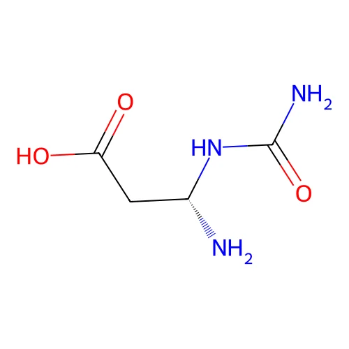(3s)-3-Amino-3-(carbamoylamino)propanoic acid structure