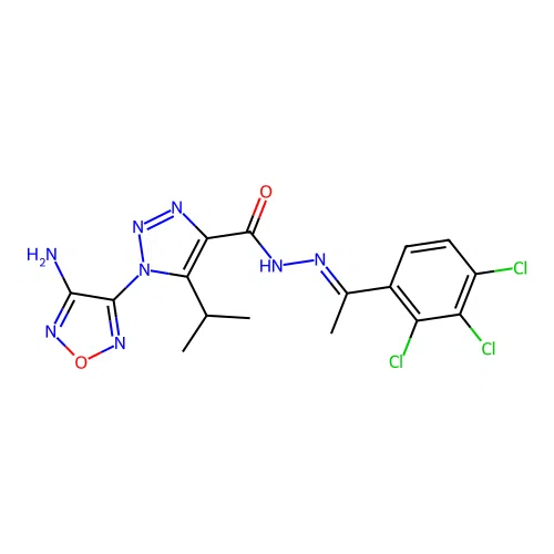 C16H15Cl3N8O2 structure
