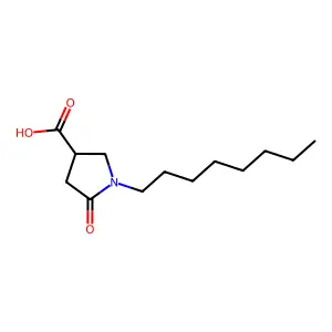 1-Octyl-5-oxopyrrolidine-3-carboxylic acid structure