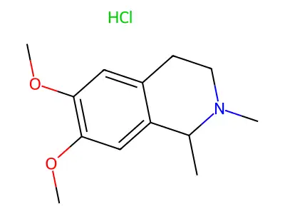 6,7-Dimethoxy-1,2-dimethyl-1,2,3,4-tetrahydroisoquinolin-2-ium chloride structure