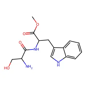 Methyl N-L-seryl-L-tryptophanate structure