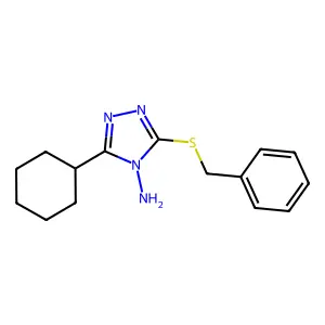 3-Cyclohexyl-5-(phenylmethylthio)-1,2,4-triazol-4-amine structure