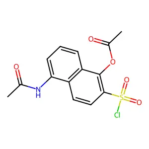 2-Naphthalenesulfonyl chloride, 5-(acetylamino)-1-(acetyloxy)- structure