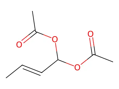 But-2-ene-1,1-diyl diacetate structure