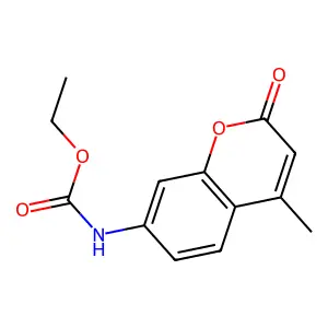 Carbamic acid, N-(4-methyl-2-oxo-2H-1-benzopyran-7-yl)-, ethyl ester structure