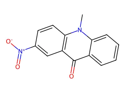 9(10H)-Acridinone, 10-methyl-2-nitro- structure