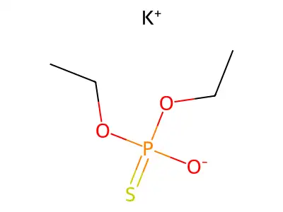Potassium diethoxy-oxido-sulfanylidene-lambda5-phosphane structure