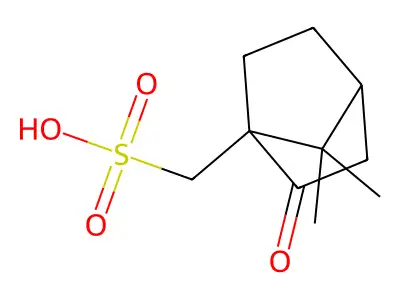 Bicyclo[2.2.1]heptane-1-methanesulfonic acid, 7,7-dimethyl-2-oxo-, (1S)- structure
