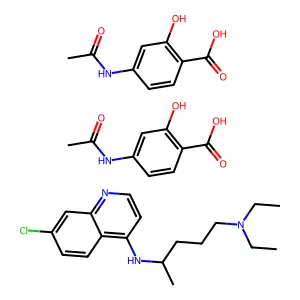 Chloroquine 4-acetaminosalicylate structure