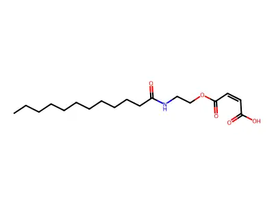 2-Butenedioic acid (2Z)-, mono[2-[(1-oxododecyl)amino]ethyl] ester structure