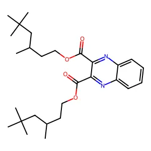 Bis(3,5,5-trimethylhexyl) quinoxaline-2,3-dicarboxylate structure