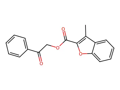 Phenacyl 3-methyl-1-benzofuran-2-carboxylate structure