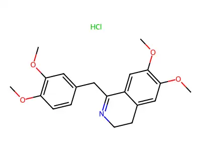 3,4-Dihydro-6,7-dimethoxy-1-veratrylisoquinoline hydrochloride structure