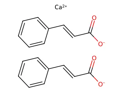 2-Propenoic acid, 3-phenyl-, calcium salt (2:1) structure