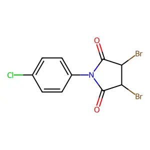 3,4-Dibromo-1-(4-chlorophenyl)pyrrolidine-2,5-dione structure