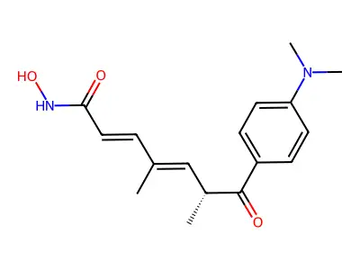 7-(4-(Dimethylamino)phenyl)-N-hydroxy-4,6-dimethyl-7-oxohepta-2,4-dienamide structure