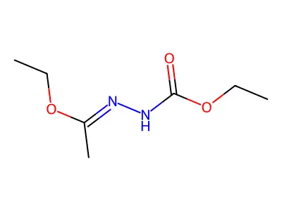 Hydrazinecarboxylic acid, 2-(1-ethoxyethylidene)-, ethyl ester structure