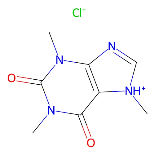 3,7-Dihydro-1,3,7-trimethyl-1H-purine-2,6-dione monohydrochloride structure