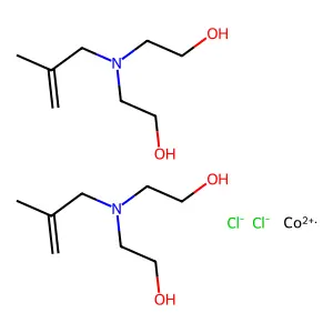 Cobalt(2+), bis(2,2'-((2-methylallyl)imino)diethanol)-, dichloride structure