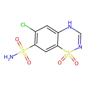Chlorothiazide structure