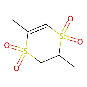 2,3-Dihydro-2,5-dimethyl-1,4-dithiin 1,1,4,4-tetraoxide structure