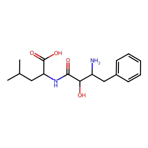N-(3-Amino-2-hydroxy-4-phenylbutanoyl)leucine structure