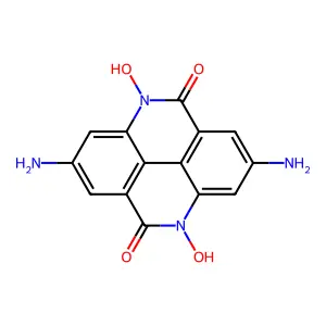 2,7-Diamino-4,9-dihydroxy-5,10-dioxo-4,5,9,10-tetrahydro-4,9-diazapyrene structure