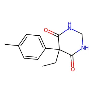 4,6(1H,5H)-Pyrimidinedione, 5-ethyldihydro-5-(4-methylphenyl)- structure