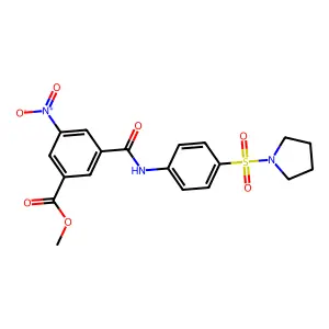 methyl 3-nitro-5-{N-[4-(pyrrolidinylsulfonyl)phenyl]carbamoyl}benzoate structure