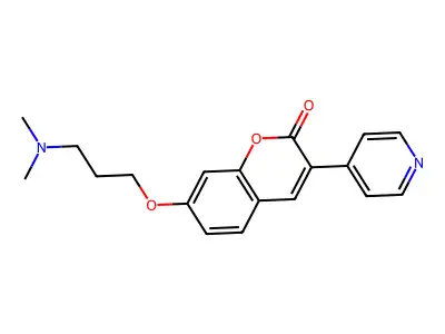 Coumarin, 7-(3-(dimethylamino)propoxy)-3-(4-pyridyl)- structure