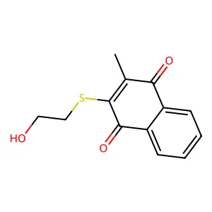2-(2-Hydroxyethylsulfanyl)-3-methyl-1,4-naphthoquinone structure