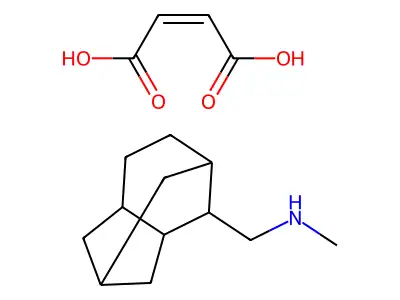 but-2-enedioic acid;N-methyl-1-(7-tricyclo[4.3.1.03,8]decanyl)methanamine structure