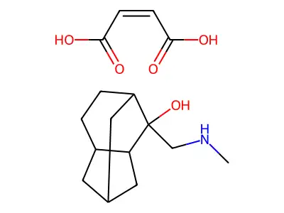 But-2-enedioic acid;7-(methylaminomethyl)tricyclo[4.3.1.03,8]decan-7-ol structure
